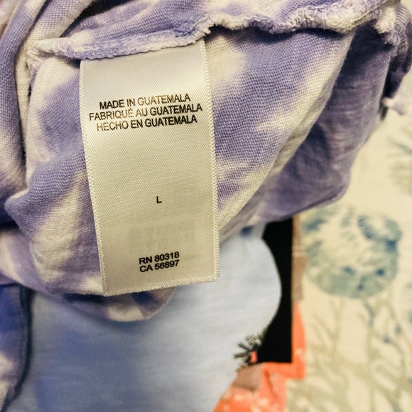 Purple and White Tie-Dye T-Shirt lucky brand tee size large - Picture 8 of 8